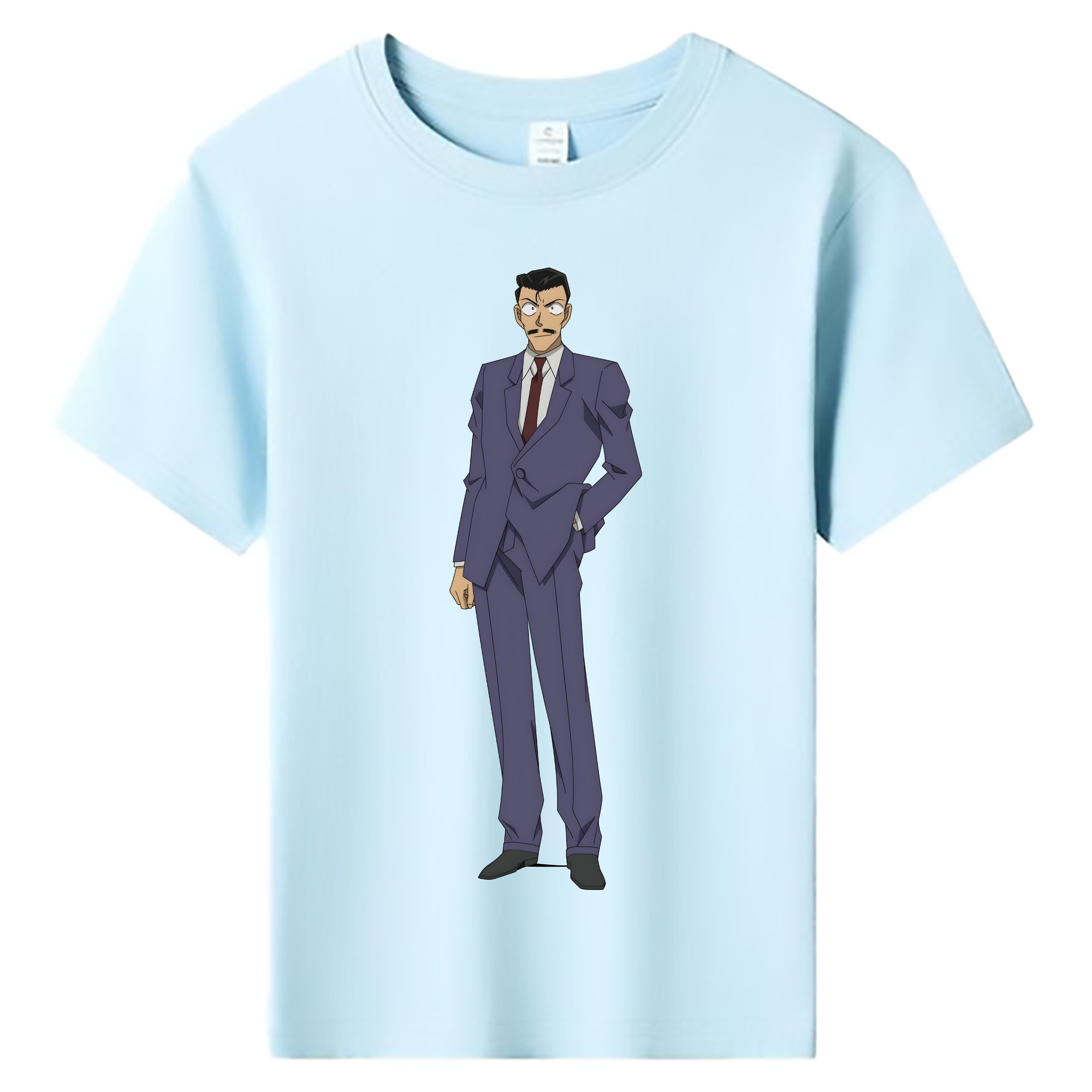 （画像用） 名探偵コナン 毛利 小五郎 もうり こごろう Detective Conan 綿100％キッズTシャツ（フロントプリント）